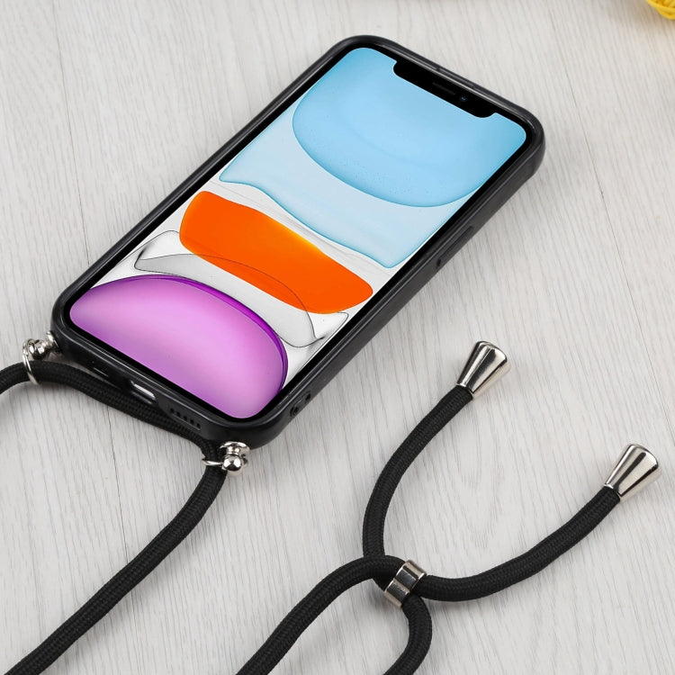 For iPhone 11 Candy Transparent Phone Case with Lanyard