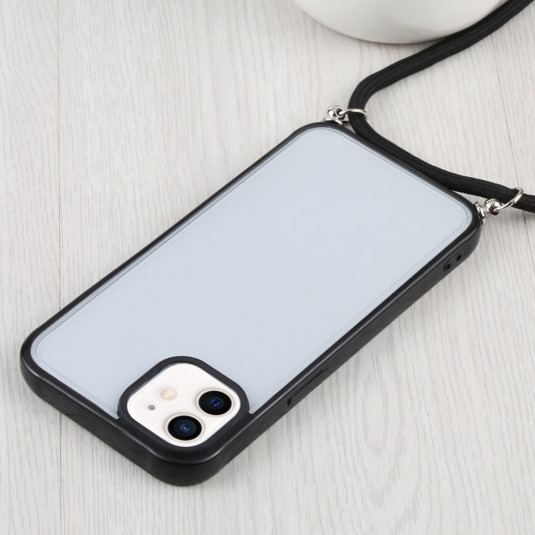 For iPhone 11 Candy Transparent Phone Case with Lanyard