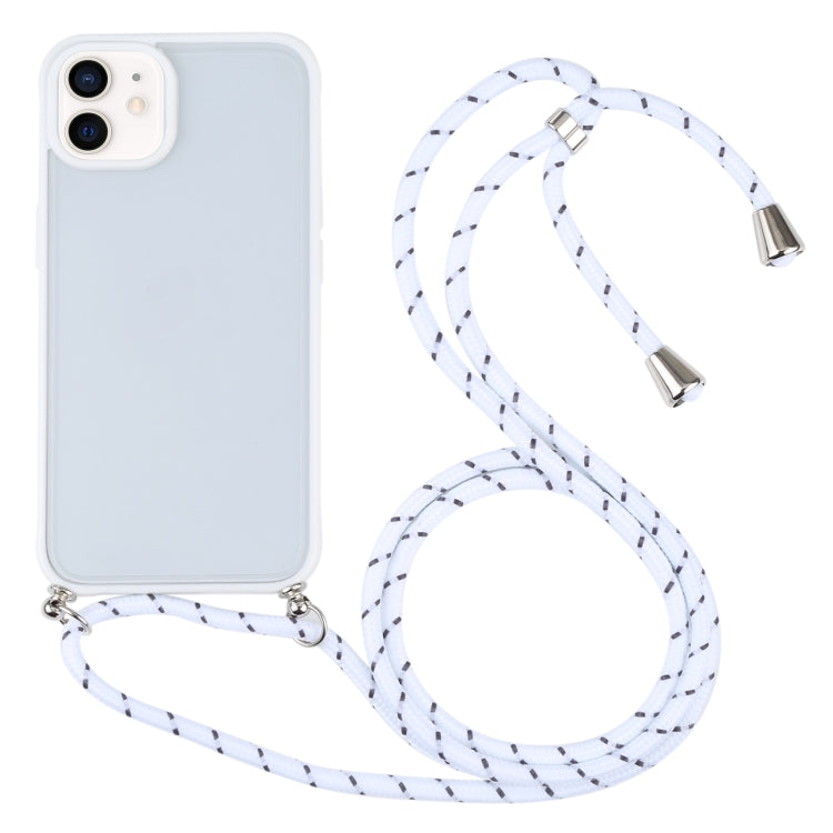 For iPhone 11 Candy Transparent Phone Case with Lanyard