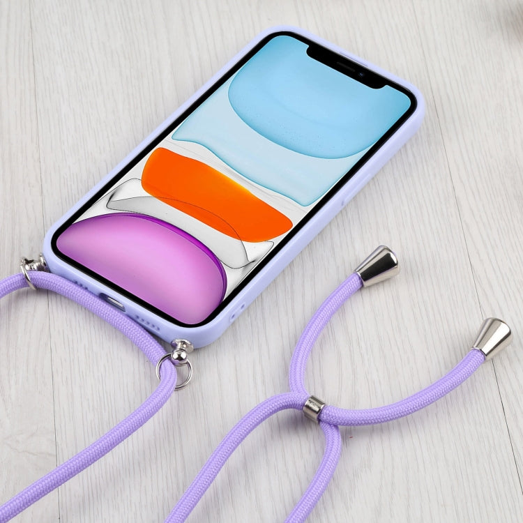 For iPhone 11 Candy Transparent Phone Case with Lanyard