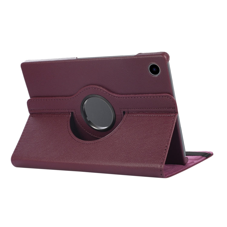 For Samsung Galaxy Tab A8 360 Degree Rotation Litchi Texture Tablet Leather Case with Holder