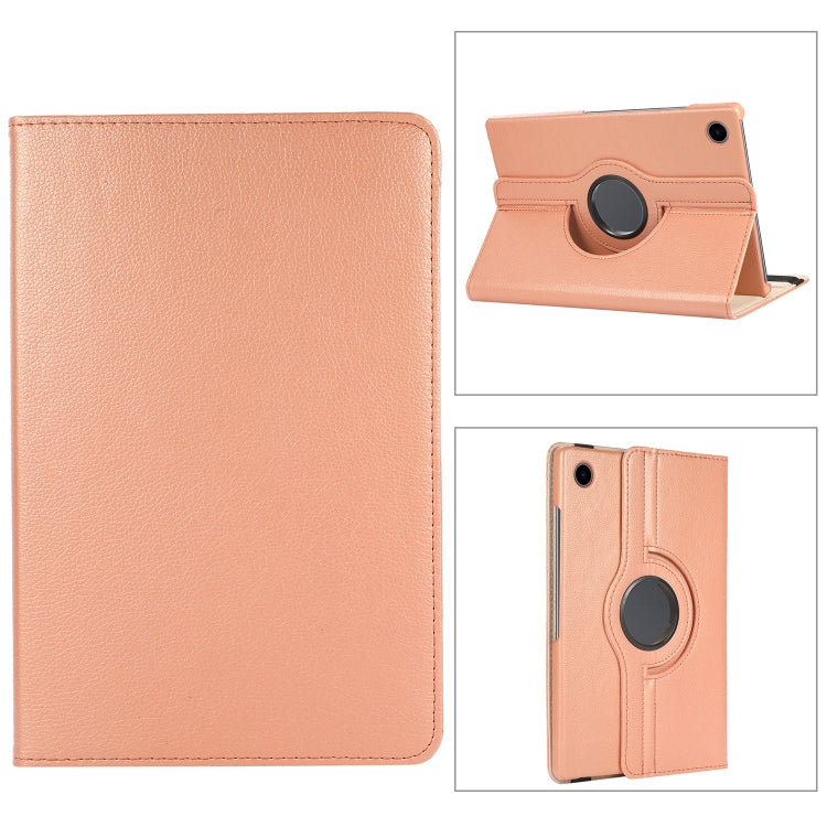 For Samsung Galaxy Tab A8 360 Degree Rotation Litchi Texture Tablet Leather Case with Holder