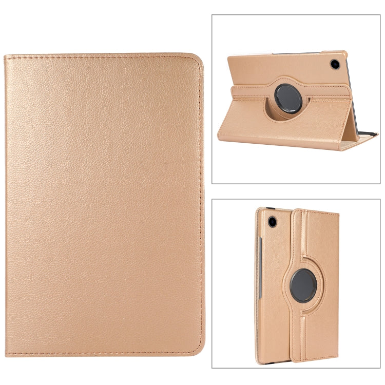 For Samsung Galaxy Tab A8 360 Degree Rotation Litchi Texture Tablet Leather Case with Holder