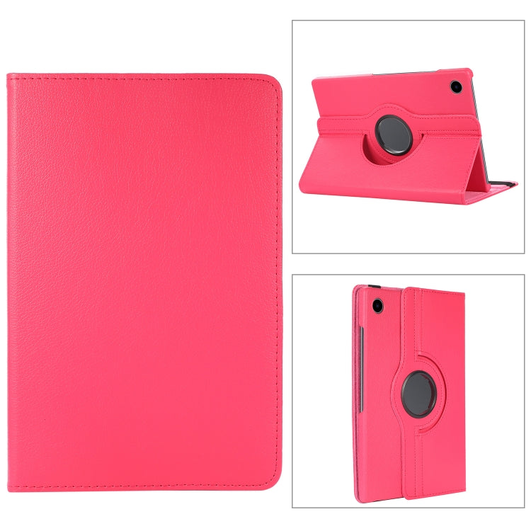 For Samsung Galaxy Tab A8 360 Degree Rotation Litchi Texture Tablet Leather Case with Holder