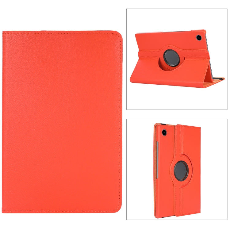 For Samsung Galaxy Tab A8 360 Degree Rotation Litchi Texture Tablet Leather Case with Holder