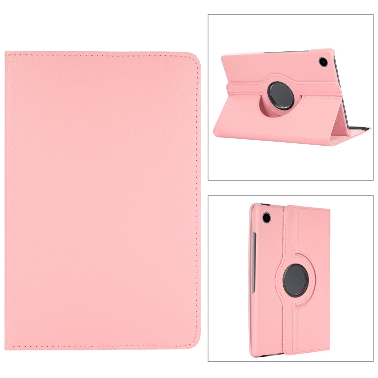 For Samsung Galaxy Tab A8 360 Degree Rotation Litchi Texture Tablet Leather Case with Holder