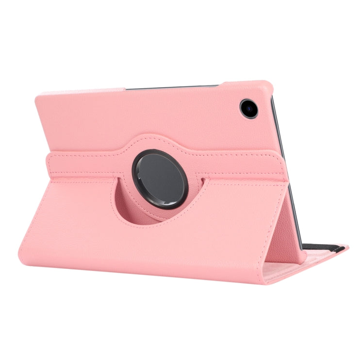 For Samsung Galaxy Tab A8 360 Degree Rotation Litchi Texture Tablet Leather Case with Holder