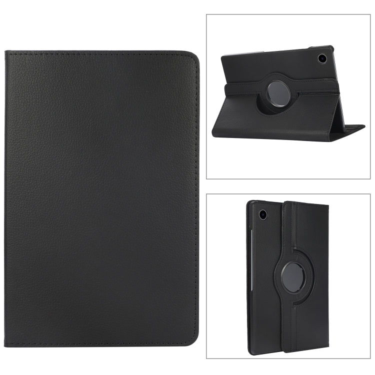 For Samsung Galaxy Tab A8 360 Degree Rotation Litchi Texture Tablet Leather Case with Holder