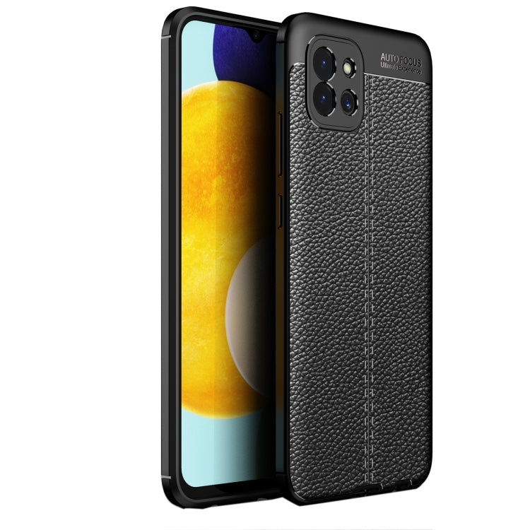 For Samsung Galaxy A03 Global Litchi Texture TPU Shockproof Phone Case