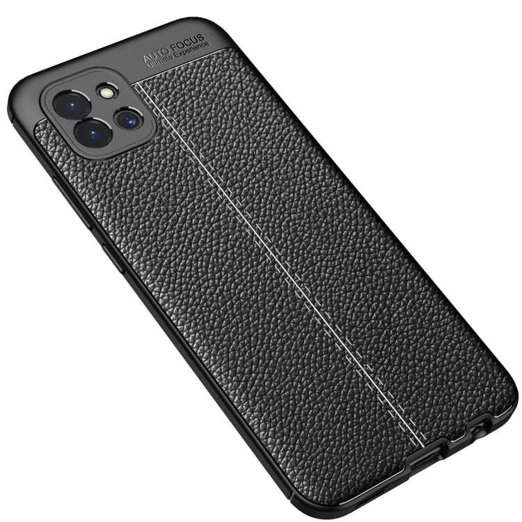 For Samsung Galaxy A03 Global Litchi Texture TPU Shockproof Phone Case
