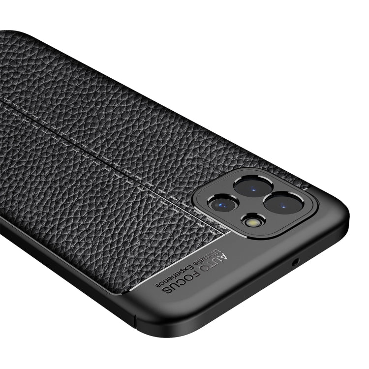 For Samsung Galaxy A03 Global Litchi Texture TPU Shockproof Phone Case