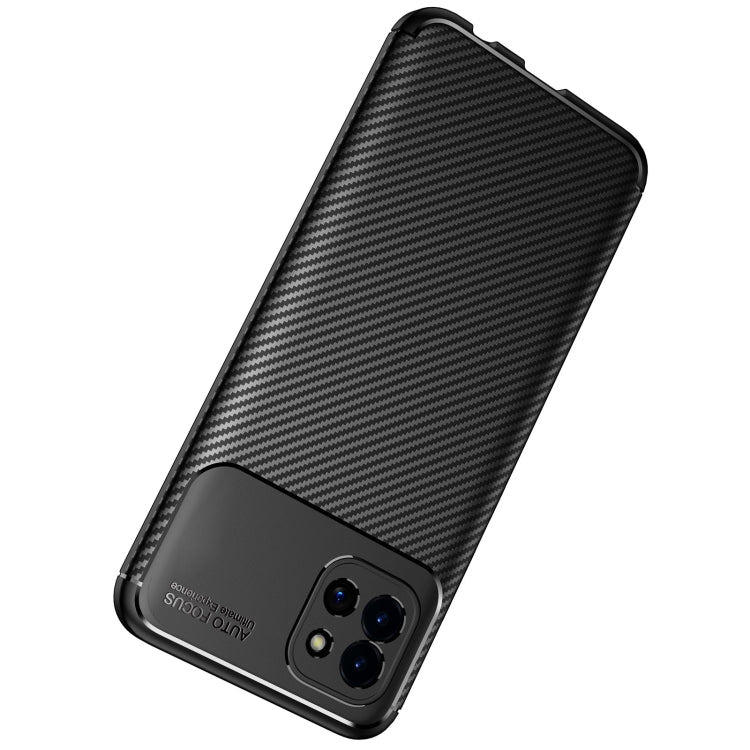 For Samsung Galaxy A03 Global Carbon Fiber Texture Shockproof TPU Phone Case