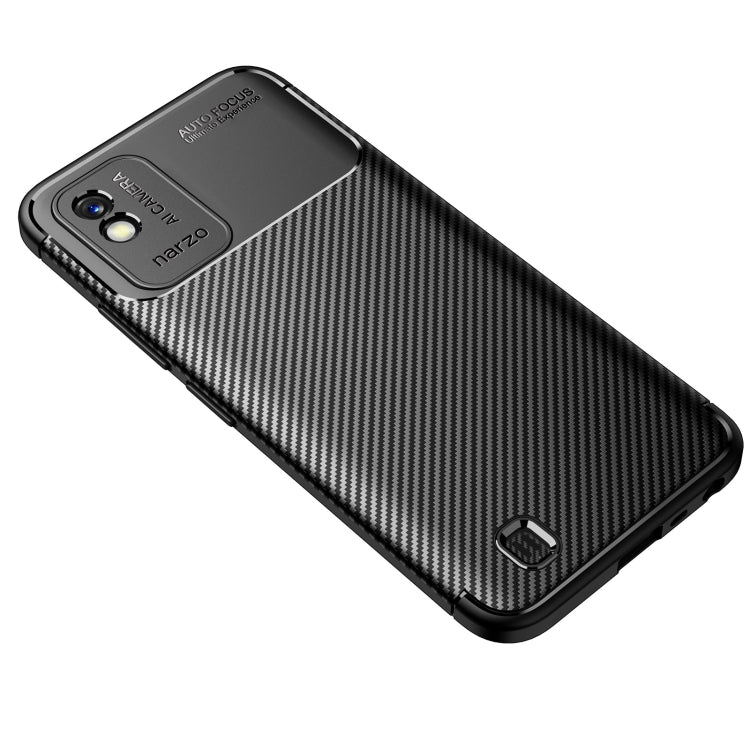 For OPPO Realme Narzo 50i Carbon Fiber Texture Shockproof TPU Phone Case