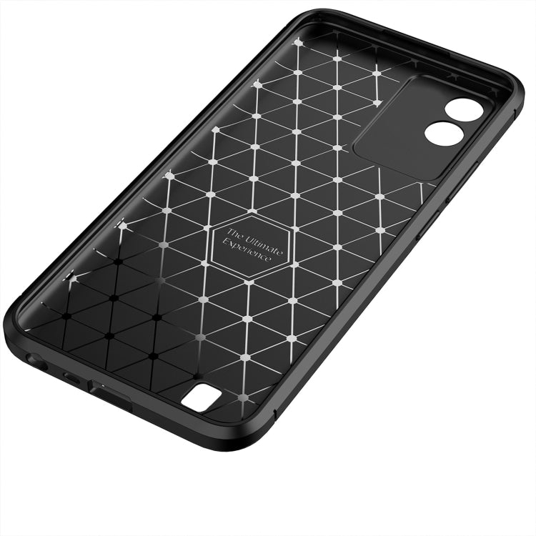 For OPPO Realme Narzo 50i Carbon Fiber Texture Shockproof TPU Phone Case