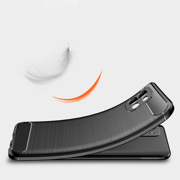 For Samsung Galaxy A03 Global Brushed Texture Carbon Fiber TPU Phone Case