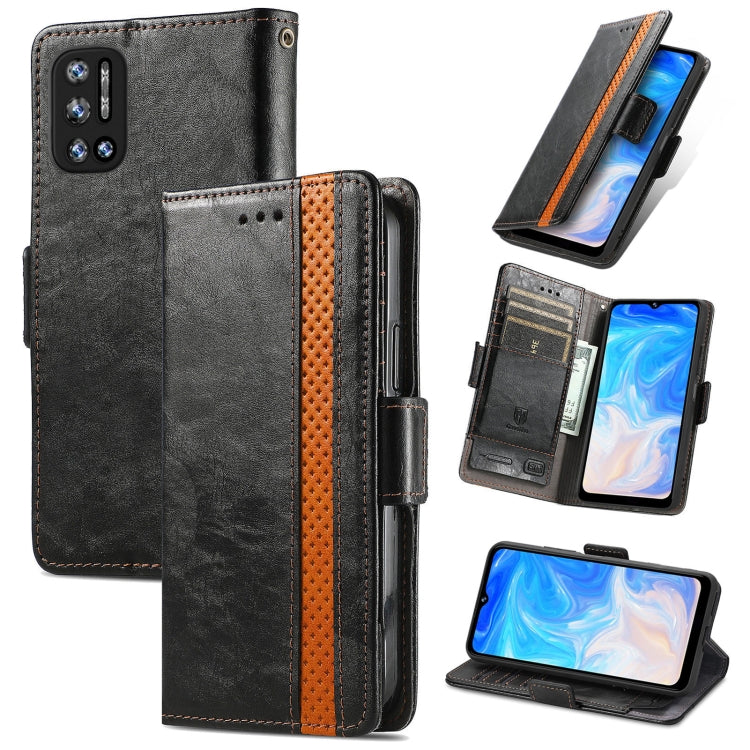For Doogee N40 Pro CaseNeo Splicing Dual Magnetic Buckle Leather Case with Holder & Card Slots & Wallet