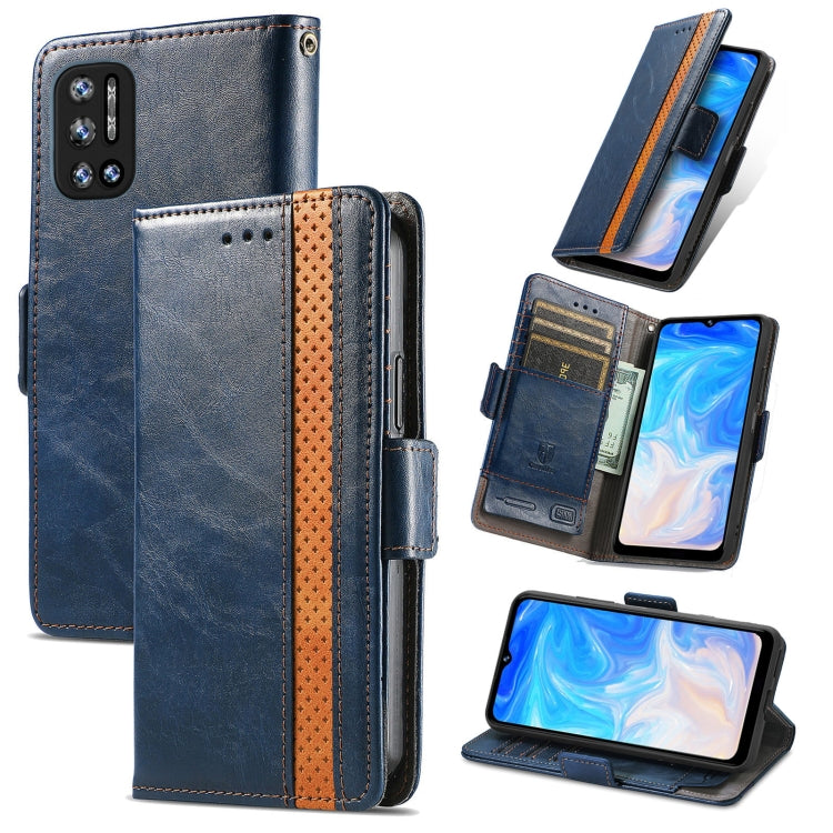 For Doogee N40 Pro CaseNeo Splicing Dual Magnetic Buckle Leather Case with Holder & Card Slots & Wallet