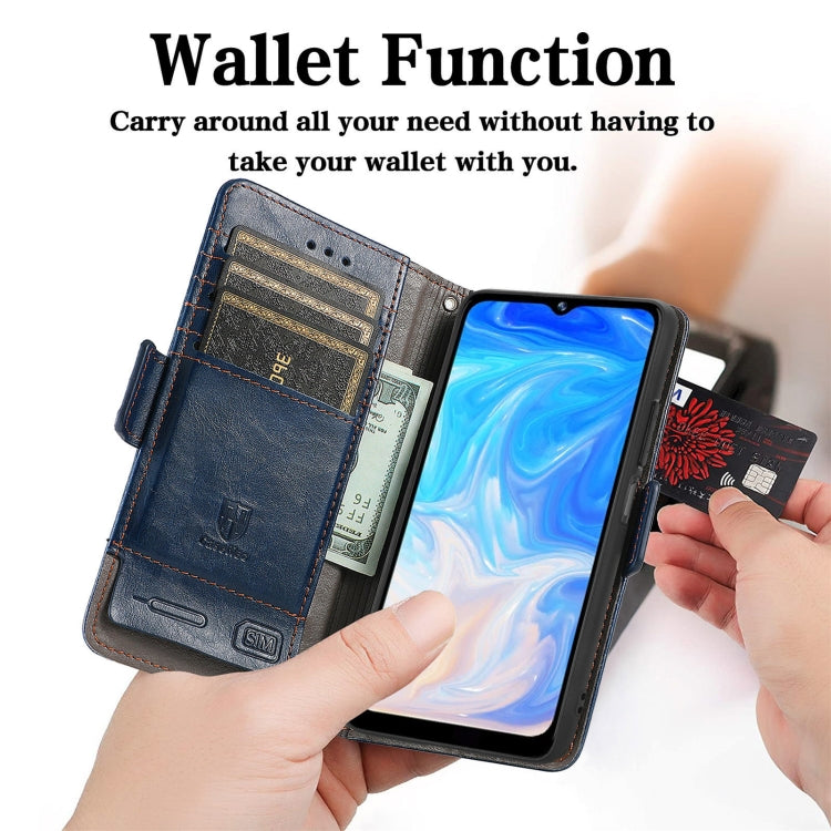 For Doogee N40 Pro CaseNeo Splicing Dual Magnetic Buckle Leather Case with Holder & Card Slots & Wallet