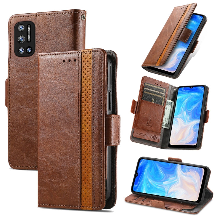 For Doogee N40 Pro CaseNeo Splicing Dual Magnetic Buckle Leather Case with Holder & Card Slots & Wallet