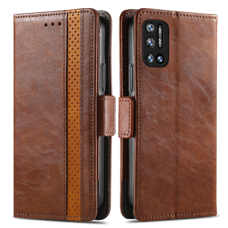 For Doogee N40 Pro CaseNeo Splicing Dual Magnetic Buckle Leather Case with Holder & Card Slots & Wallet