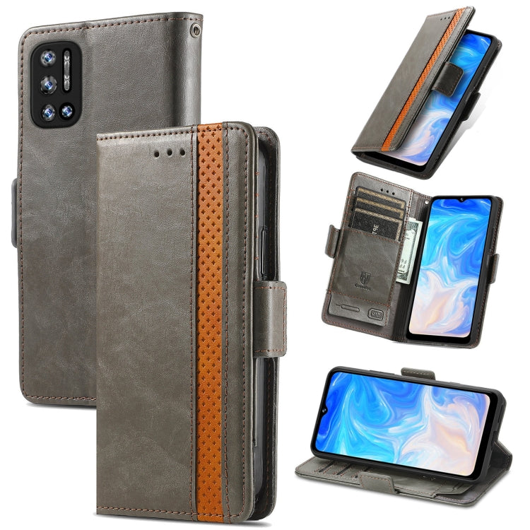 For Doogee N40 Pro CaseNeo Splicing Dual Magnetic Buckle Leather Case with Holder & Card Slots & Wallet