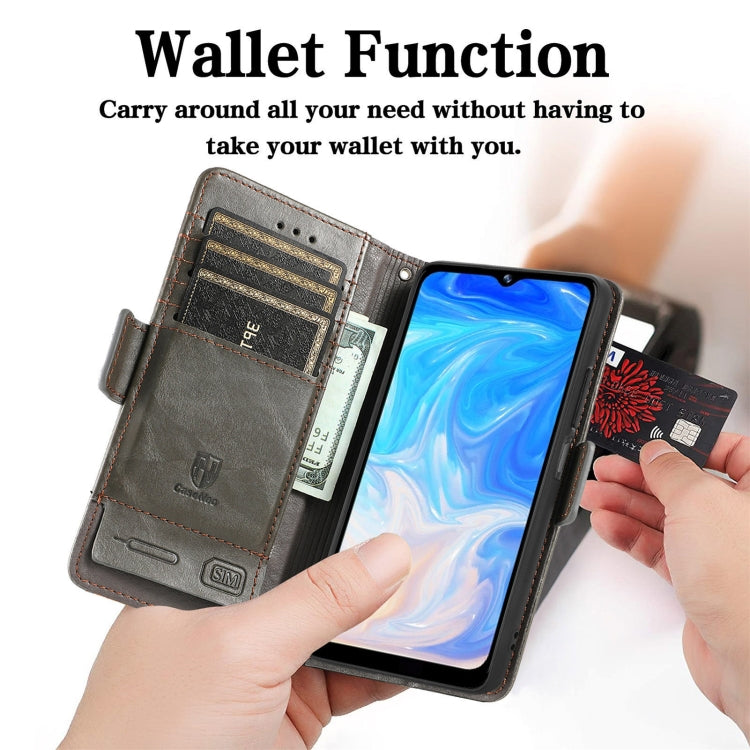 For Doogee N40 Pro CaseNeo Splicing Dual Magnetic Buckle Leather Case with Holder & Card Slots & Wallet
