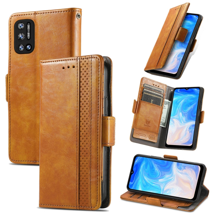For Doogee N40 Pro CaseNeo Splicing Dual Magnetic Buckle Leather Case with Holder & Card Slots & Wallet