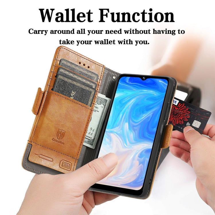 For Doogee N40 Pro CaseNeo Splicing Dual Magnetic Buckle Leather Case with Holder & Card Slots & Wallet