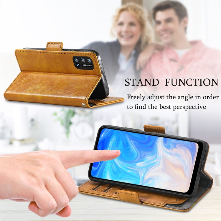 For Doogee N40 Pro CaseNeo Splicing Dual Magnetic Buckle Leather Case with Holder & Card Slots & Wallet