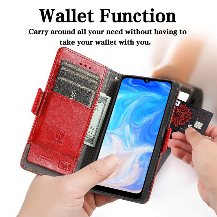 For Doogee N40 Pro CaseNeo Splicing Dual Magnetic Buckle Leather Case with Holder & Card Slots & Wallet