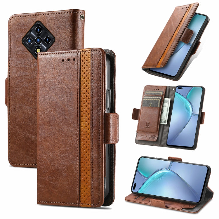 For Infinix Zero 8 CaseNeo Splicing Dual Magnetic Buckle Leather Case with Holder & Card Slots & Wallet