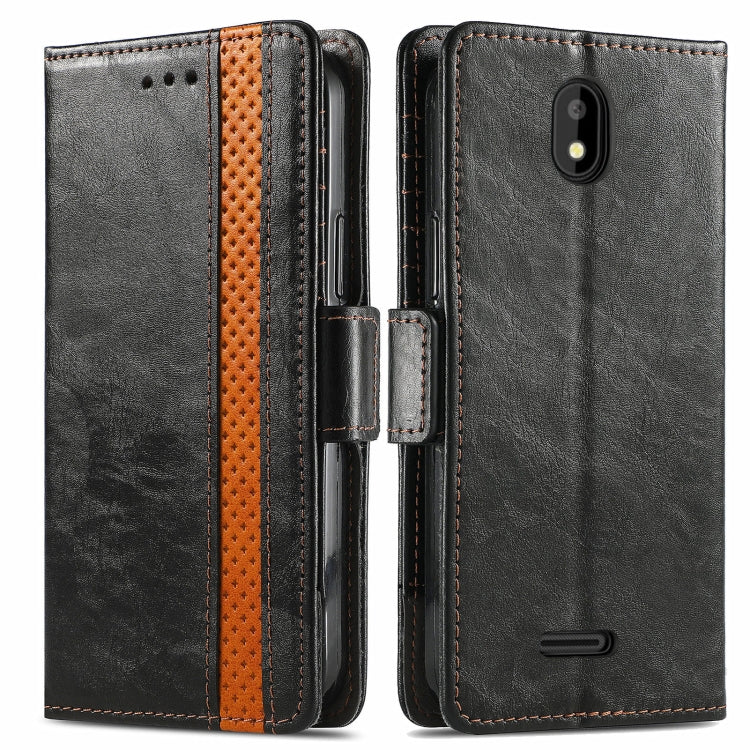 For Vodafone Smart E11 CaseNeo Splicing Dual Magnetic Buckle Leather Case with Holder & Card Slots & Wallet