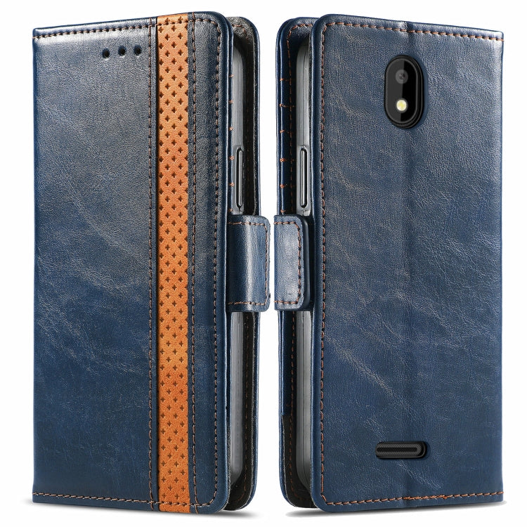 For Vodafone Smart E11 CaseNeo Splicing Dual Magnetic Buckle Leather Case with Holder & Card Slots & Wallet