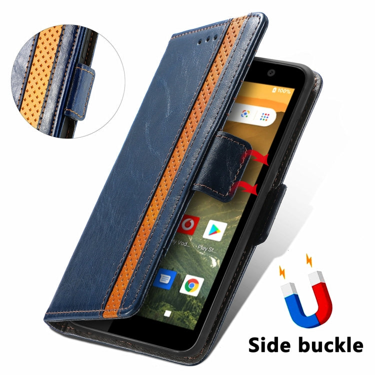 For Vodafone Smart E11 CaseNeo Splicing Dual Magnetic Buckle Leather Case with Holder & Card Slots & Wallet