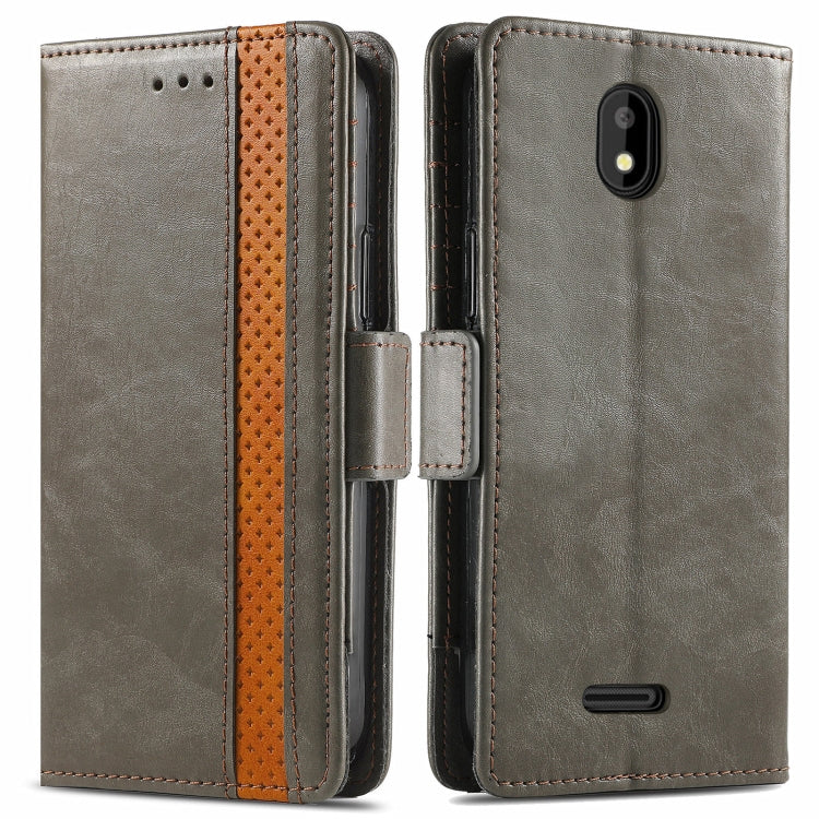 For Vodafone Smart E11 CaseNeo Splicing Dual Magnetic Buckle Leather Case with Holder & Card Slots & Wallet