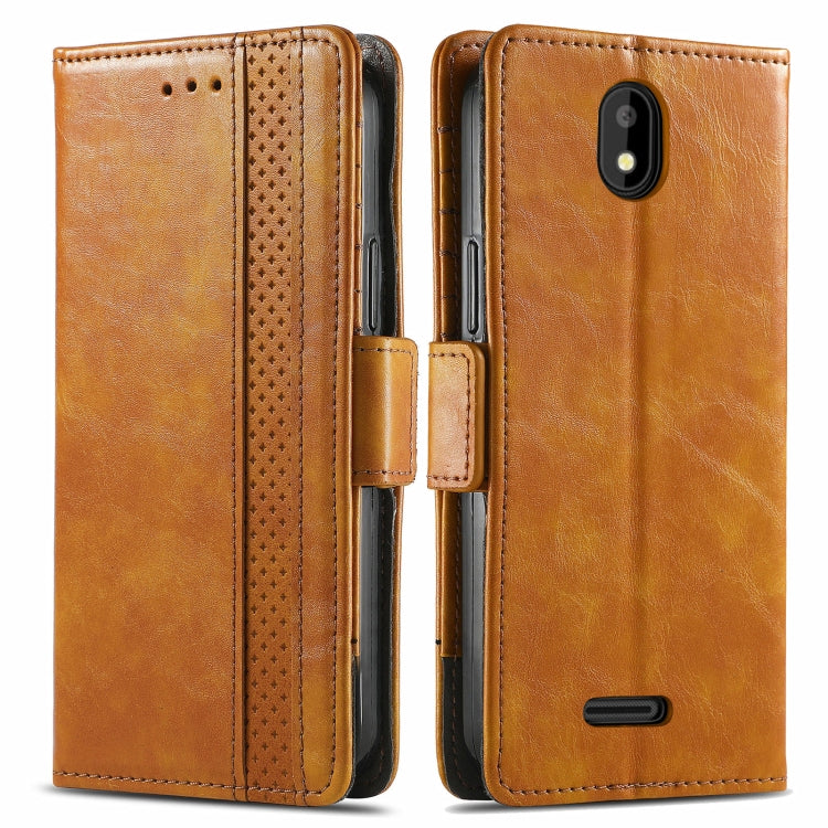 For Vodafone Smart E11 CaseNeo Splicing Dual Magnetic Buckle Leather Case with Holder & Card Slots & Wallet