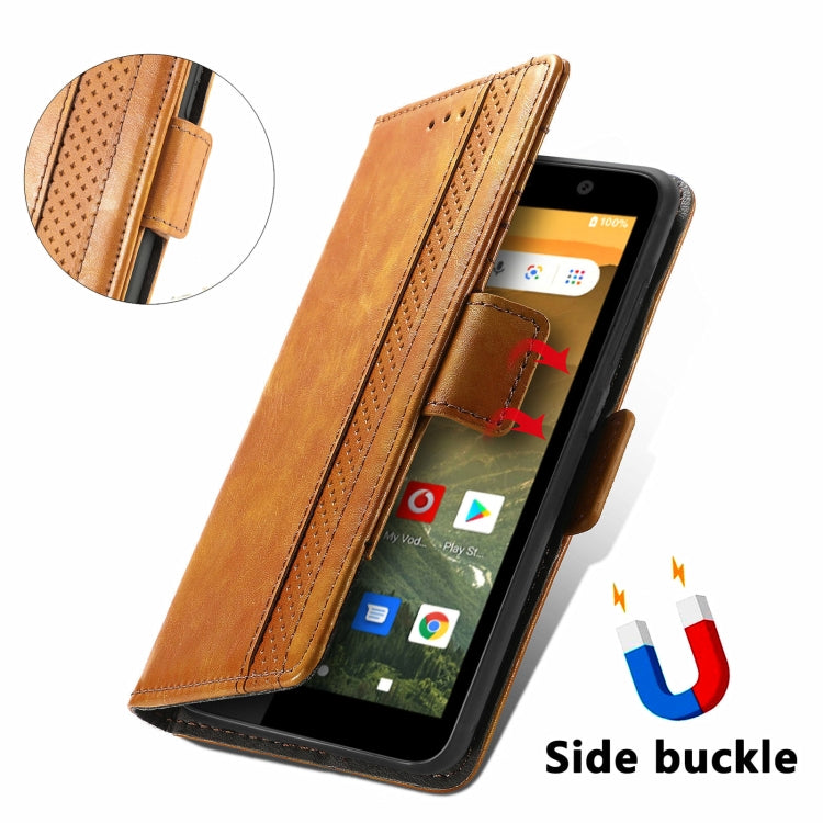 For Vodafone Smart E11 CaseNeo Splicing Dual Magnetic Buckle Leather Case with Holder & Card Slots & Wallet