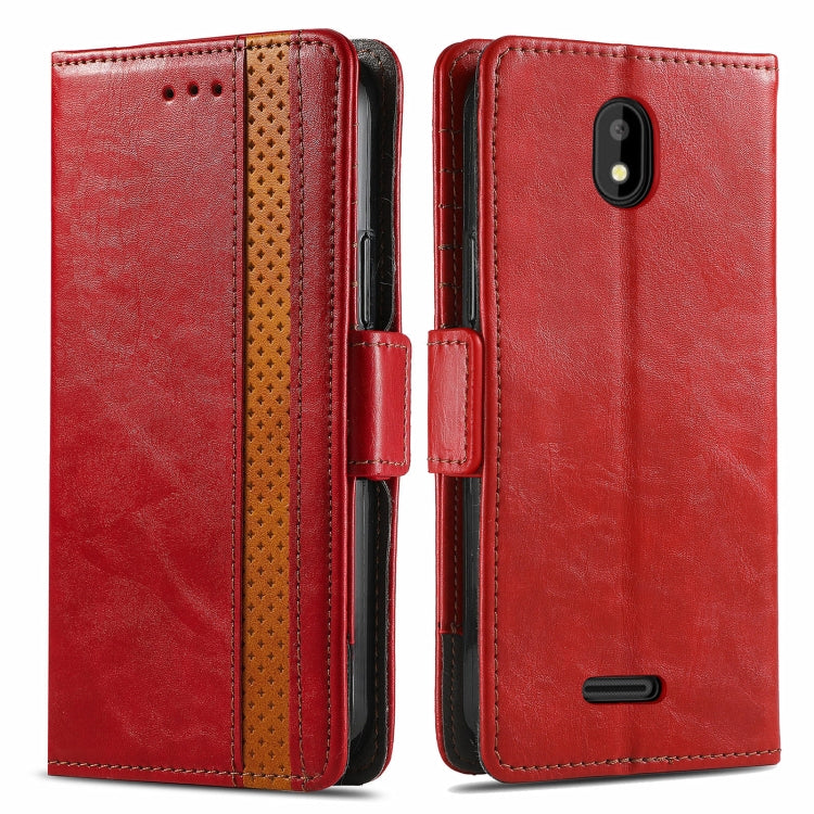 For Vodafone Smart E11 CaseNeo Splicing Dual Magnetic Buckle Leather Case with Holder & Card Slots & Wallet