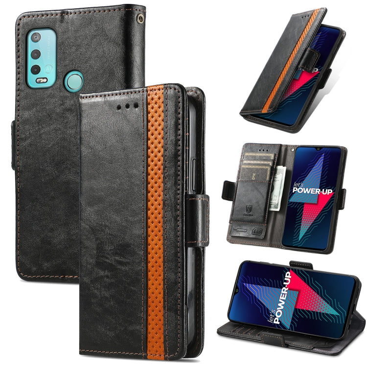 For Wiko Power U30 CaseNeo Splicing Dual Magnetic Buckle Leather Case with Holder & Card Slots & Wallet