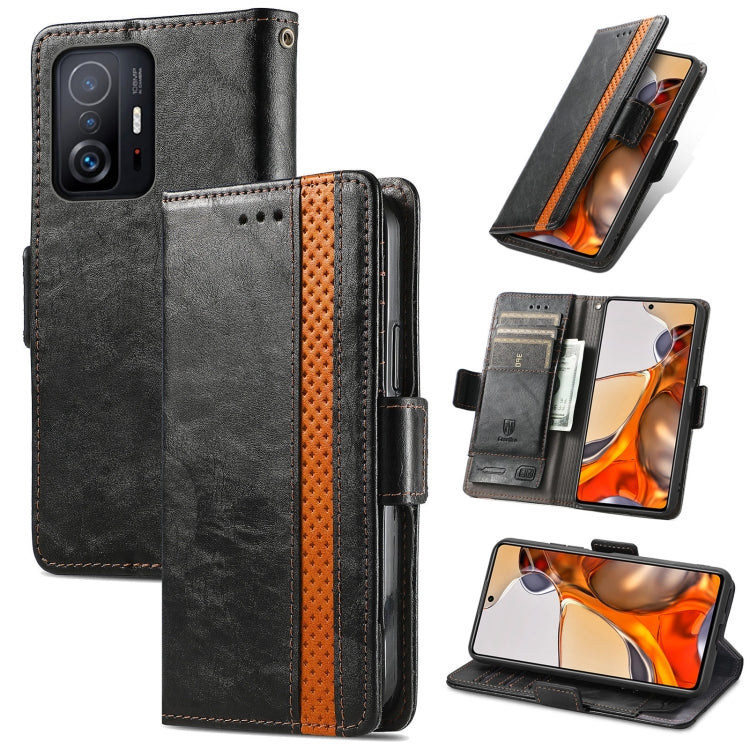 For Xiaomi 11T / 11T Pro CaseNeo Splicing Dual Magnetic Buckle Leather Case with Holder & Card Slots & Wallet
