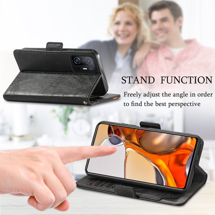 For Xiaomi 11T / 11T Pro CaseNeo Splicing Dual Magnetic Buckle Leather Case with Holder & Card Slots & Wallet