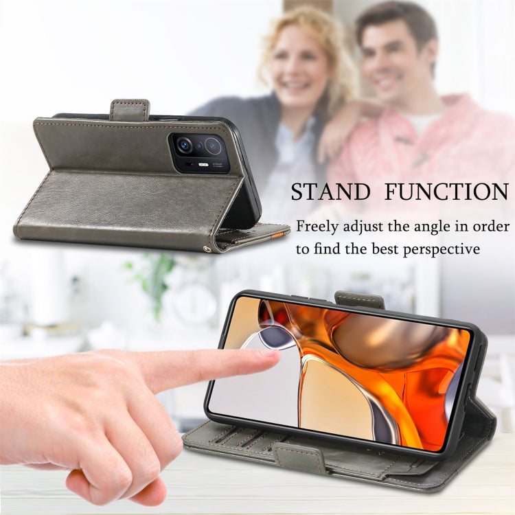 For Xiaomi 11T / 11T Pro CaseNeo Splicing Dual Magnetic Buckle Leather Case with Holder & Card Slots & Wallet