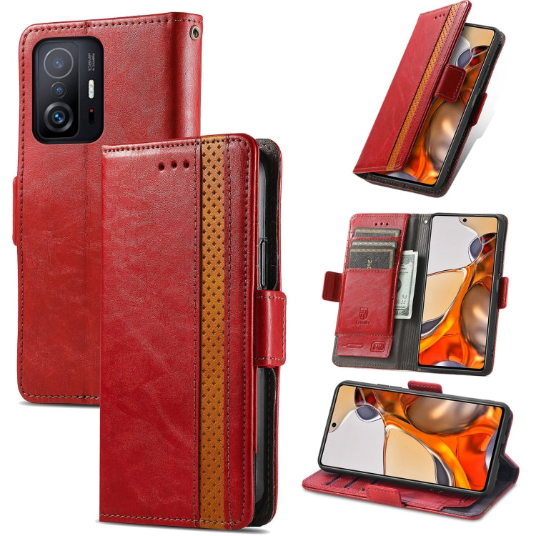 For Xiaomi 11T / 11T Pro CaseNeo Splicing Dual Magnetic Buckle Leather Case with Holder & Card Slots & Wallet