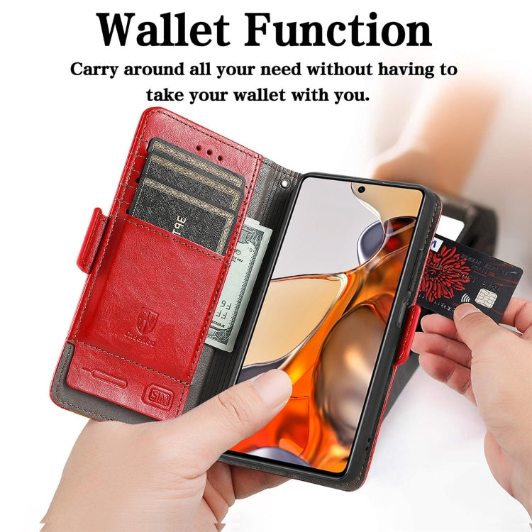 For Xiaomi 11T / 11T Pro CaseNeo Splicing Dual Magnetic Buckle Leather Case with Holder & Card Slots & Wallet