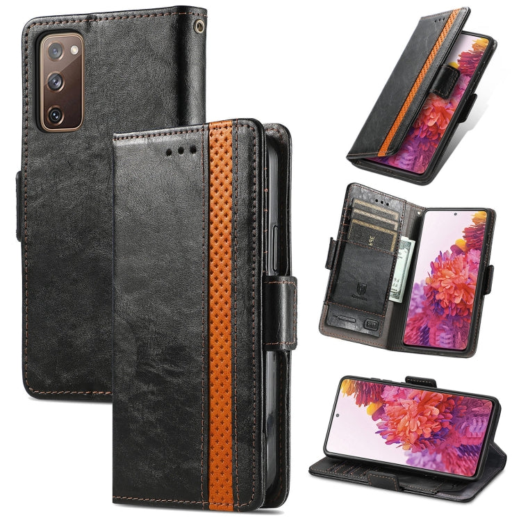 For Samsung Galaxy S20 FE CaseNeo Splicing Dual Magnetic Buckle Leather Case with Holder & Card Slots & Wallet