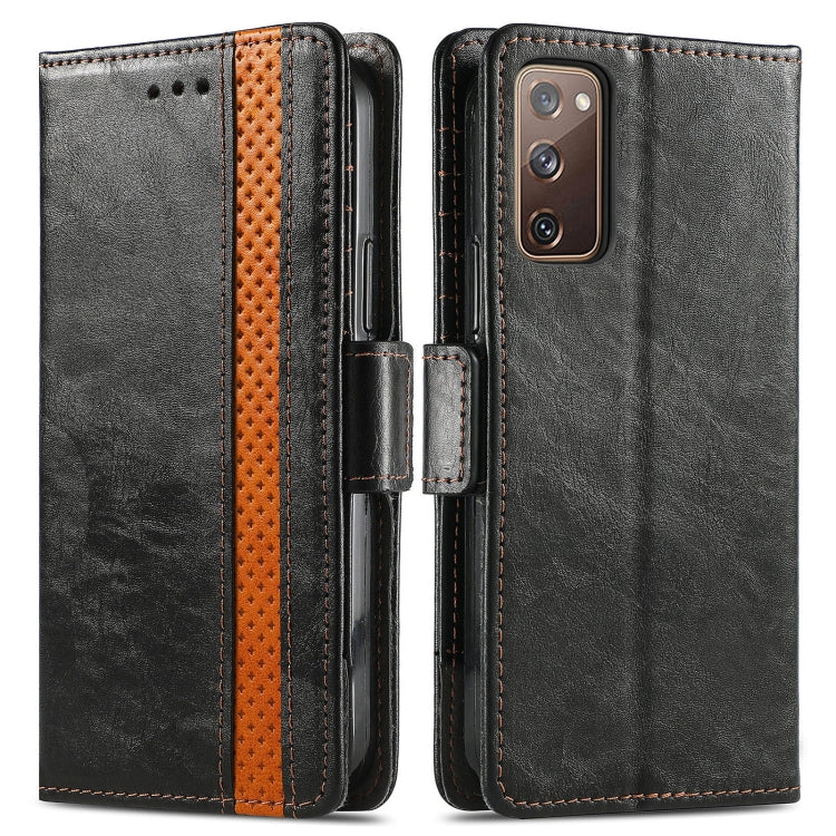 For Samsung Galaxy S20 FE CaseNeo Splicing Dual Magnetic Buckle Leather Case with Holder & Card Slots & Wallet