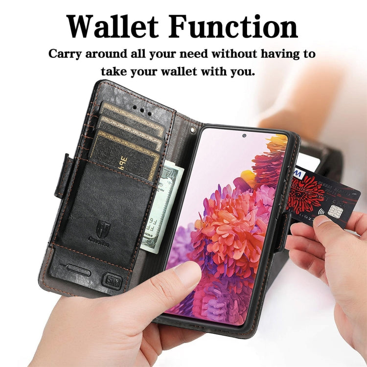 For Samsung Galaxy S20 FE CaseNeo Splicing Dual Magnetic Buckle Leather Case with Holder & Card Slots & Wallet