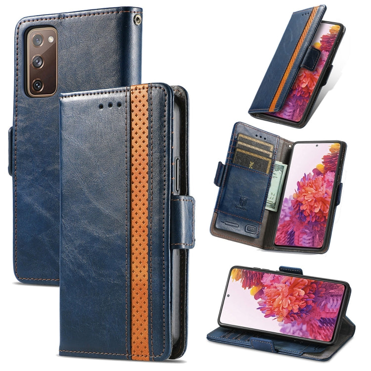 For Samsung Galaxy S20 FE CaseNeo Splicing Dual Magnetic Buckle Leather Case with Holder & Card Slots & Wallet