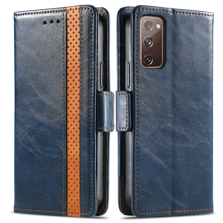 For Samsung Galaxy S20 FE CaseNeo Splicing Dual Magnetic Buckle Leather Case with Holder & Card Slots & Wallet