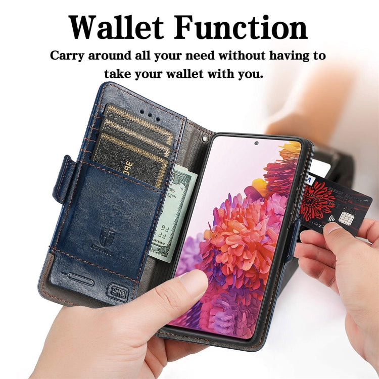 For Samsung Galaxy S20 FE CaseNeo Splicing Dual Magnetic Buckle Leather Case with Holder & Card Slots & Wallet